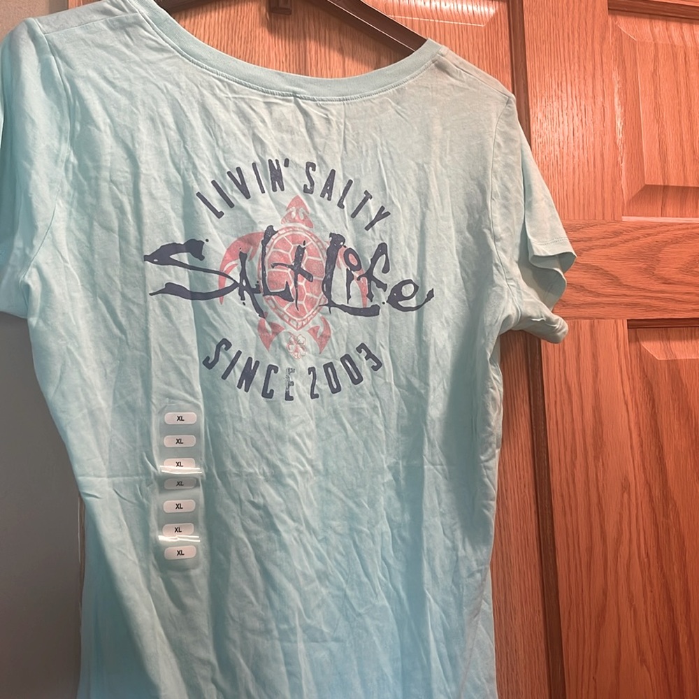 Salt life tshirt xlarge aqua color